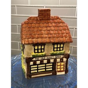 Vintage International Heartland Pottery “The Old Sweet Shop” Ceramic Cookie Jar